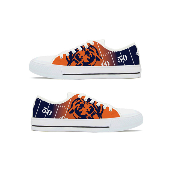 Women's Chicago Bears Low Top Canvas Sneakers 006